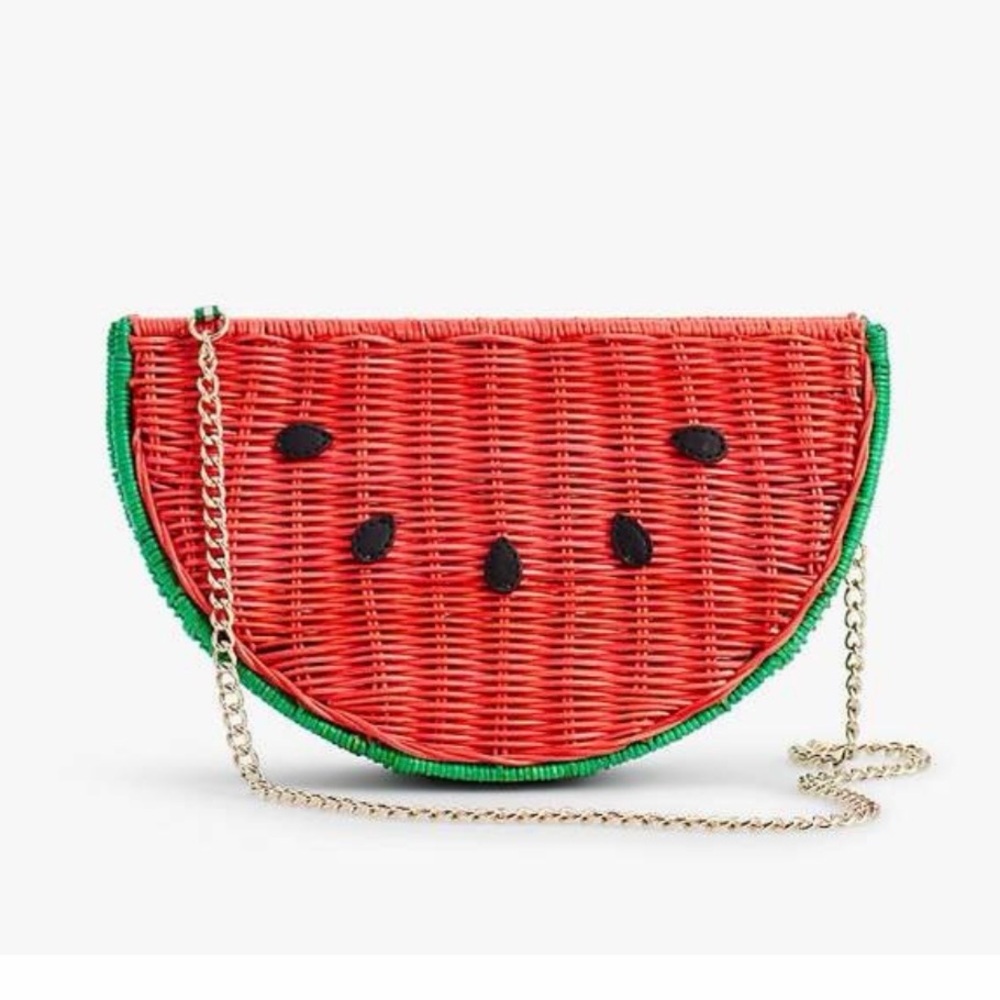 Talbots Wicker Watermelon Crossbody Bag summertime cosplay statement bag